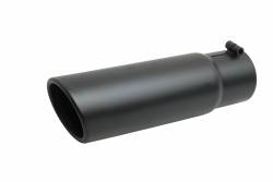 Gibson Performance Exhaust - Black Ceramic Rolled Edge Angle Exhaust, Tip, #500639-B