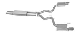 Gibson Performance Exhaust - 15-17 Ford Mustang 3.7L, Dual Stainless Cat-Back Performance Exhaust #619015