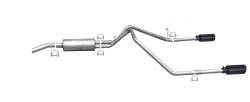 Gibson Performance Exhaust - 09-18 Ram 1500 Pickup  5.7L, Black Elite Dual Split, Cat-Back Performance Exhaust #66565B