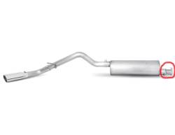 Gibson Performance Exhaust - 19-23 Ford Ranger 2.3L, Single Stainless Cat-Back Performance Exhaust #619717