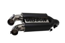 Gibson Performance Exhaust - 20-23 Polaris RZP Pro XP, Turbo R, Dual Black Exhaust, Stainless Tips