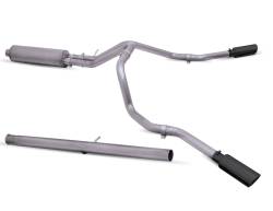 Gibson Performance Exhaust - 19-24 Silverado/Sierra 1500 5.3L Pickup, Black Elite Dual Extreme Exhaust,  Stainless