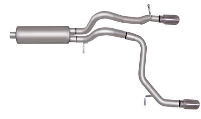 Gibson Performance Exhaust - 08-10 Hummer H3 5.3L, Dual Split Exhaust,  Stainless