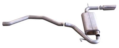 Gibson Performance Exhaust - 07-10 Jeep Compass 2.4L,, Single Exhaust,  Stainless, #617003