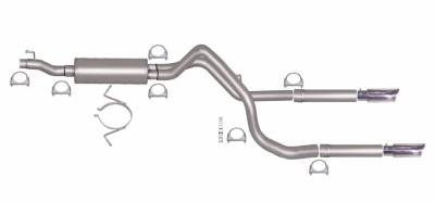 Gibson Performance Exhaust - Dual Split Exhaust,  Stainless, #66549