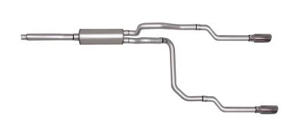 Gibson Performance Exhaust - 87-96 Ford F150 4.9L-5.0L, Dual Split Exhaust,  Stainless, #69501