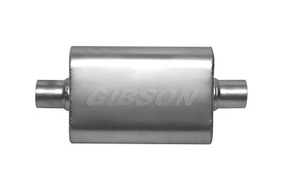 Gibson Performance Exhaust - CFT Superflow Center/Center Oval Muffler Stainless, #55111S
