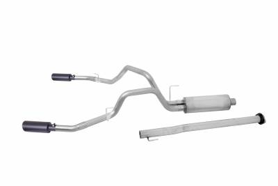 Gibson Performance Exhaust - 15-23 Ford F150  2.7L-3.5L-5.0L ,Black Elite Dual Split Exhaust, Stainless