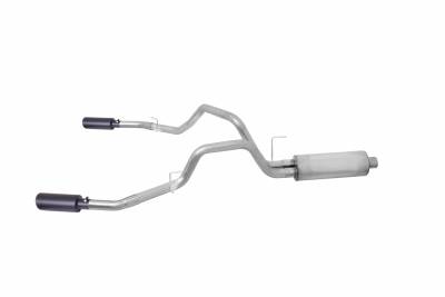 Gibson Performance Exhaust - 11-14  Ford F-150 Pickup 3.5L ,Black Elite Dual Split Exhaust, Stainless