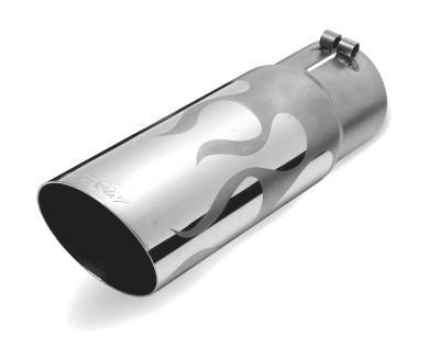 Gibson Performance Exhaust - 3.50in. Polished Stainless Round Angle Cut Tip., #500342
