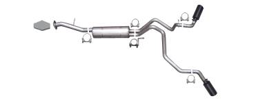 Gibson Performance Exhaust - 02-06 Cadillac Escalade 5.3L ,Black Elite Dual Extreme Exhaust,  Stainless