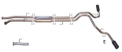 Gibson Performance Exhaust - 07-21 Toyota Tundra 4.6L-5.7L, Black Elite Dual Extreme Exhaust,  Stainless, #67501B