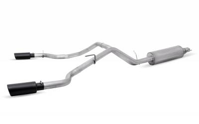 Gibson Performance Exhaust - 19-23 Ford Ranger 2.3L, Black Elite Dual Split, Cat-Back Performance Exhaust #69550B