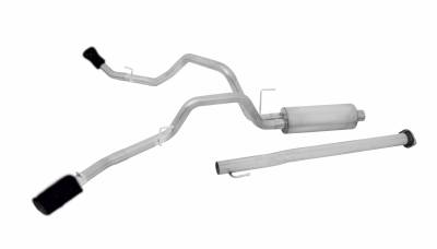 Gibson Performance Exhaust - 15-23 Ford F150 2.7L, 3.5L,5.0L ,Black Elite Dual Extreme Exhaust,  Stainless