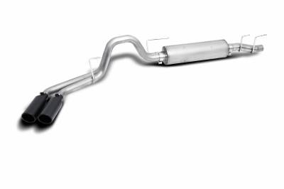 Gibson Performance Exhaust - 2021 Ford F150 Truck  5.0L, Black Elite Dual Sport Exhaust, Stainless #69225B