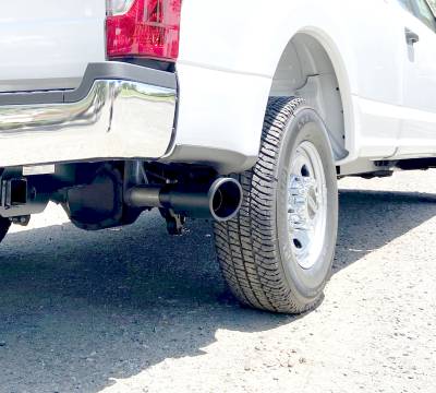 Gibson Performance Exhaust - 20-21 Ford F250/F350 7.3L, Black Elite Single Exhaust, Stainless #619909B