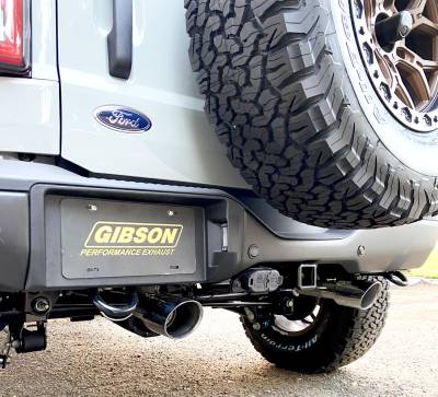 Gibson Performance Exhaust - 2021 Ford Bronco 4dr Dual Split Exhaust,  Stainless, #69551