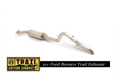 Gibson Performance Exhaust - 21-23 Ford Bronco 4dr Single Trail Kit Exhaust, Stainless