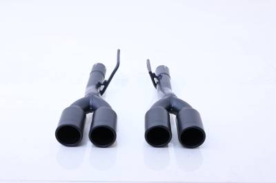 Gibson Performance Exhaust - 19-24 Chevy, GM 6.2L 1500 Silverado & Sierra Replacemant Black Ceramic Quad Exhaust Tips