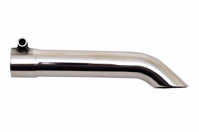 Gibson Performance Exhaust - 1.5-in Inlet  x 1.5-in Outlet x 5in Length, Stainless Turndown Exhaust Tip