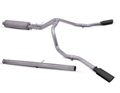 Gibson Performance Exhaust - 19-25 Silverado/Sierra 1500 5.3L Pickup, Black Elite Dual Extreme, Cat-Back Performance Exhaust #65712B