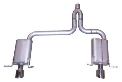 Gibson Performance Exhaust - Dual Split, Stainless Cat-Back Performance Exhaust #616521