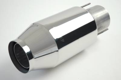 Gibson Performance Exhaust - 4-inch Inlet, Bullet Muffler, Transom Mount #110002