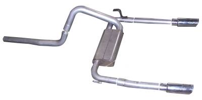 Gibson Performance Exhaust - 98-02 Pontiac Firebird 5.7L, Dual Aluminized Cat-Back Performance Exhaust #320000