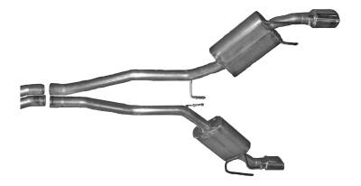 Gibson Performance Exhaust - 2010 Camaro SS  6.2L, Dual Aluminized Cat-Back Performance Exhaust #320002