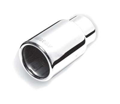 Gibson Performance Exhaust - 2.5in. x 3.5-in. x 6-in. Length, Stainless Rolled Edge Straight Exhaust Tip #500376