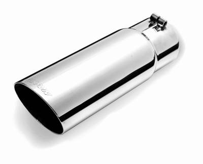 Gibson Performance Exhaust - 2.75 in Inlet.x 3.5 in. Outlet x 10 in Length, Stainless Single Wall Angle Exhaust Tip #500420