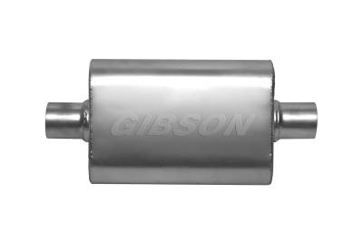 Gibson Performance Exhaust - CFT Superflow 2.25" Center/2.25" Center 13" Oval Muffler, Stainless #55111S