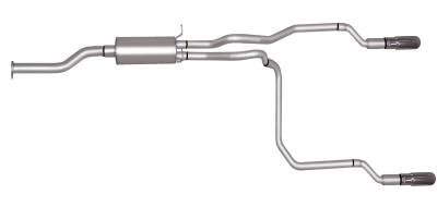 Gibson Performance Exhaust - 96-97 S10/Sonoma 2.2L, Dual Split, Aluminized Cat-Back Performance Exhaust #5540