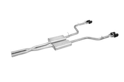 Gibson Performance Exhaust - 99-14 Dodge Challenger 5.7L, Black Elite Dual Cat-Back Performance Exhaust #617012-B