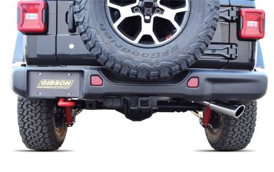 Gibson Performance Exhaust - 18-24 Jeep Wrangler 3.6L, Single Stainless Cat-Back Performance Exhaust #617308