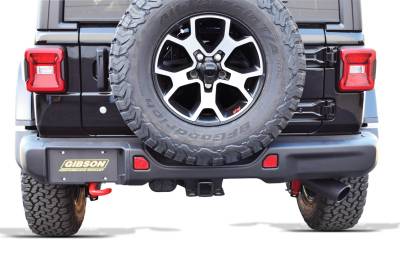Gibson Performance Exhaust - 18-24 Jeep Wrangler 3.6L, Black Elite Ceramic Single Exhaust #617308-B
