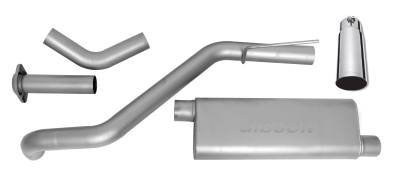 Gibson Performance Exhaust - 05-10 Jeep Grand Cherokee 3.7L- 4.7L, Single Stainless Cat-Back Performance Exhaust #617404