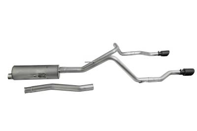 Gibson Performance Exhaust - 20-23 Jeep Gladiator 3.6L, Black Elite Dual Split, Cat-Back Performance Exhaust #617410B