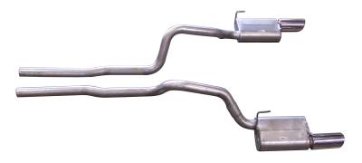 Gibson Performance Exhaust - 05-10 Ford Mustang GT Shelby 5.4L, Dual Stainless Cat-Back Performance Exhaust #619006