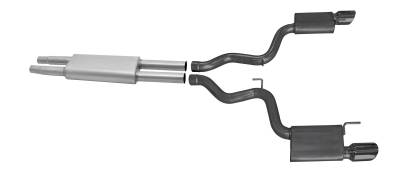 Gibson Performance Exhaust - 15-17 Ford Mustang 3.7L, Dual Black Ceramic. Performance Exhaust #619015-B
