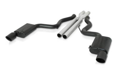 Gibson Performance Exhaust - 15-17 Ford Mustang GT  5.0L, ,Dual Stainless Cat-Back Performance Exhaust #619016-B