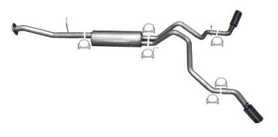 Gibson Performance Exhaust - 00-06 Suburban/ Yukon XL 1500 4.8L-5.3L, Black Elite Dual Extreme, Cat-Back Performance Exhaust #65562B