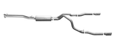 Gibson Performance Exhaust - Dual Split, Stainless Cat-Back Performance Exhaust #65661
