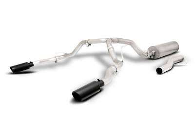 Gibson Performance Exhaust - 21-22 Tahoe / Yukon 5.3L, Black Elite Dual Split, Cat-Back Performance Exhaust #65682B