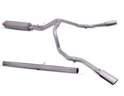 Gibson Performance Exhaust - 19-25 Silverado/Sierra 1500 4.3L-5.3L Pickup, Dual Extreme, Stainless Cat-Back Performance Exhaust #65690E