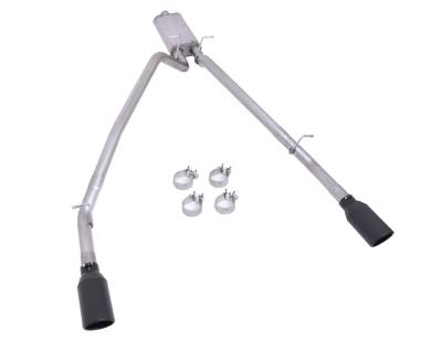 Gibson Performance Exhaust - 2025 Ram 1500 3.0L I6 DOHC, Black Elite Dual Split, Cat-Back Performance Exhaust #66573B