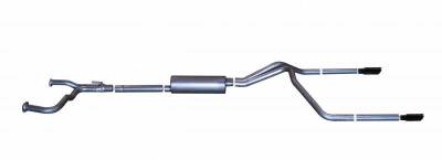Gibson Performance Exhaust - 03-23 Nissan Titan 5.6L, Black Elite Dual Split, Cat-Back Performance Exhaust #68500B