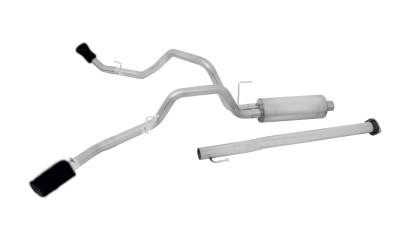 Gibson Performance Exhaust - 15-20 Ford F150 2.7L, 3.5L,5.0L ,Black Elite Dual Extreme, Cat-Back Performance Exhaust #69021B
