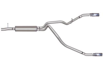 Gibson Performance Exhaust - 11-16 Ford F250/ F350 Super Duty 6.2L Pickup, Dual Split Exhaust, Stainless #69126