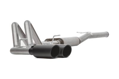 Gibson Performance Exhaust - 11-16 Ford F250HD/F350HD 6.2L Pickup, Black Elite Dual Sport, Cat-Back Performance Exhaust #69127B